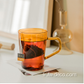 Amber grandes tasses en verre pour la maison